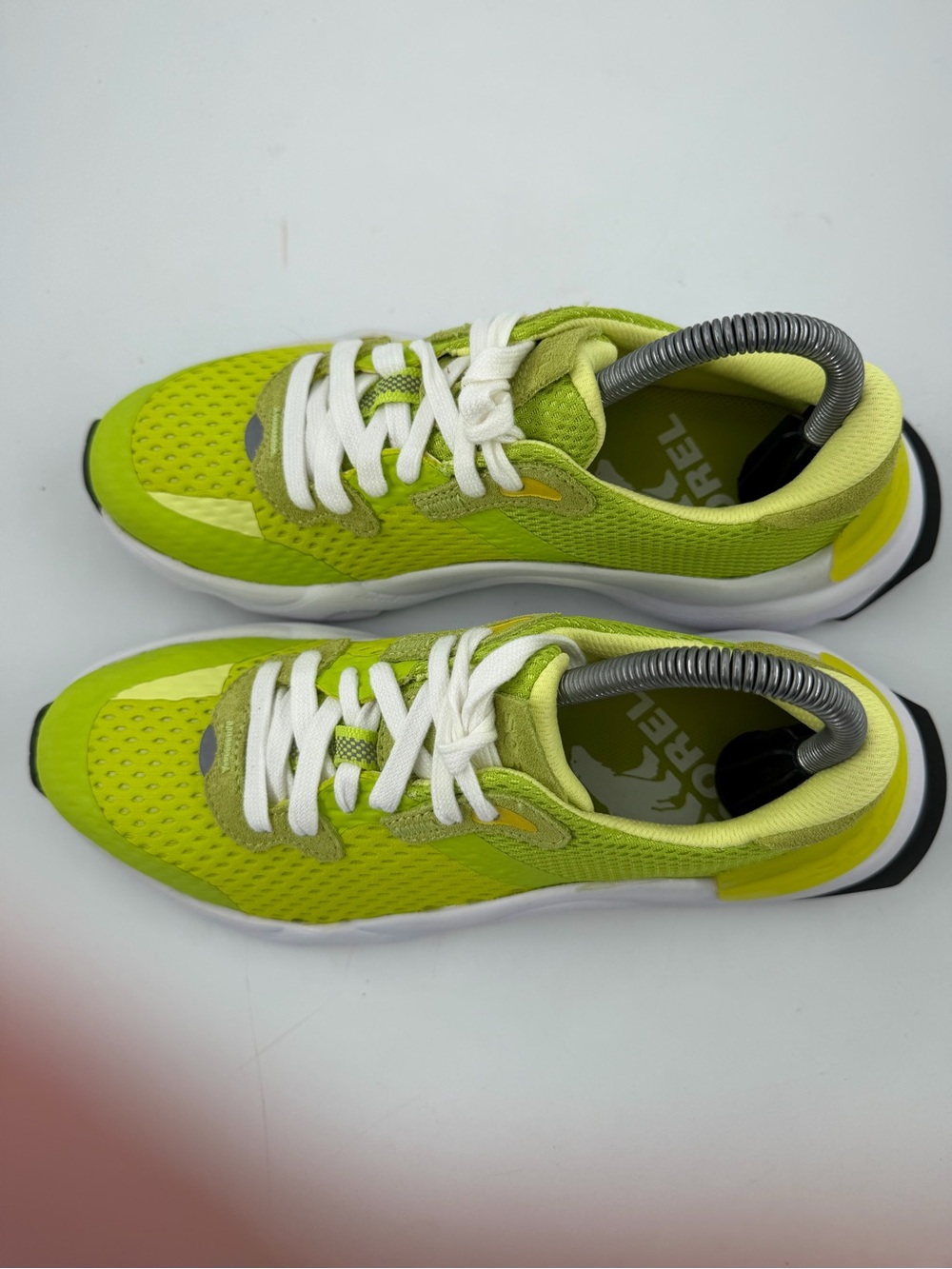 Sorel Women’s Kinetic RNEGD - SZ 7.5- Acid Green Lace-Up Sneakers Shoes - Picture 6 of 15